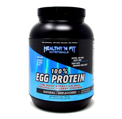 Healthy 'N Fit - 100% Egg Protein (unflavored &amp; unsweetened) Natural, 2 lb Bag, Just Egg Instant Dried Egg Whites: Great for Baking and Mixing.