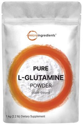 L Glutamine Powder Gut Health, 1Kg, 100% Pure, Free Form - Unflavored- Vegan Friendly, No Filler, No additives, Supports Muscle Recovery, Post Workout | Non-GMO &amp; Gluten-Free