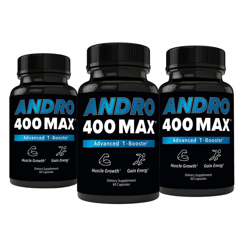 Andro400 Max (3 Pack, Max Testosterone Booster)
