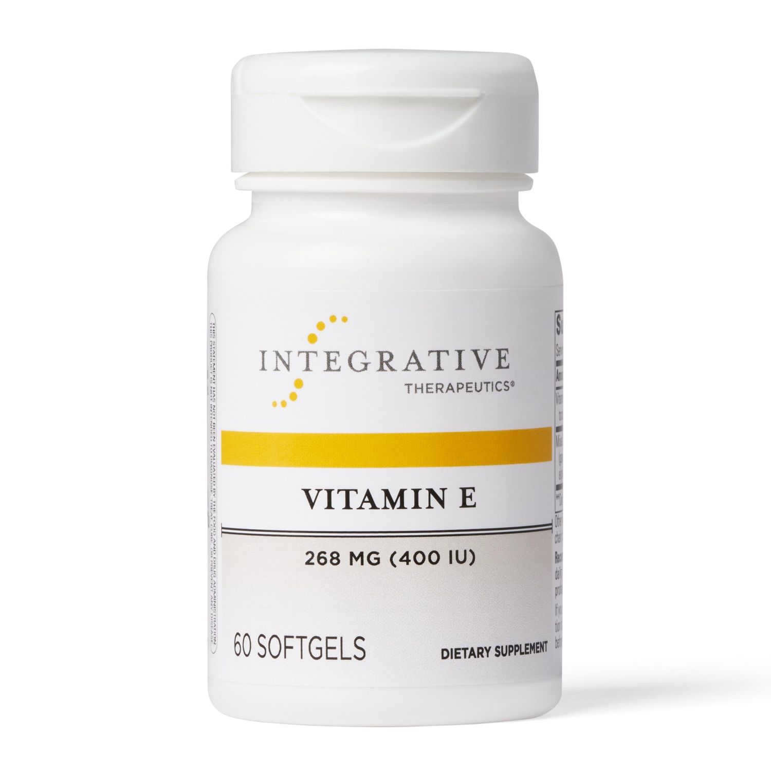 Integrative Therapeutics - Vitamin E - Tocopherol Form of Vitamin E - Supports Heart Health &amp; Promotes Antioxidant Activity* - 60 Softgels