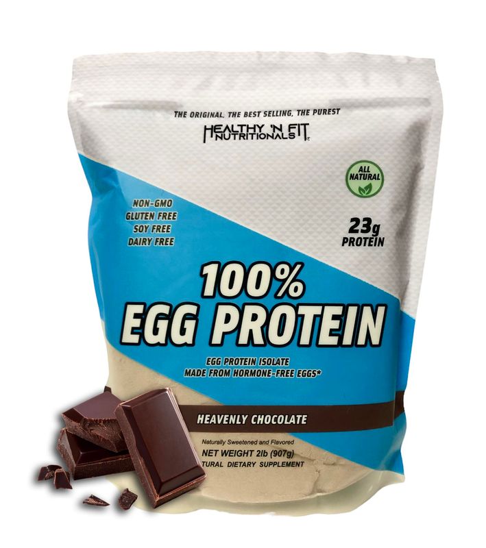 Healthy &#39;N Fit 100% Egg Protein -Chocolate 2lb, Lactose Free, Sugar Free, Naturally Sweetened