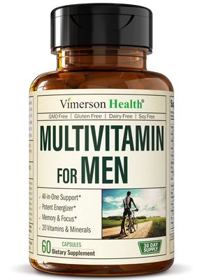 Multivitamin for Men - Daily Mens Multivitamins &amp; Multiminerals with Vitamin A, C, D, E, B12, Zinc &amp; More Essential Vitamins for Men - Mens Vitamins for Energy, Focus, and Mens Health. 60 Capsules