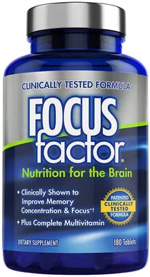 Focus Factor Brain Supplement Multivitamin Improve Memory and Clarity Boost Concentration Neuro Energy Learning Reasoning for Men and Women 180 Tablets