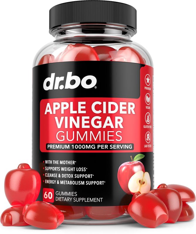 ACV Apple Cider Vinegar Gummies - Natural Support for Advanced Weight Loss, Detox, Cleansing, Digestion &amp; Gut Health - ACV Gummies Supplements with 1000MG Apple Cider Vinegar Gummies with The Mother