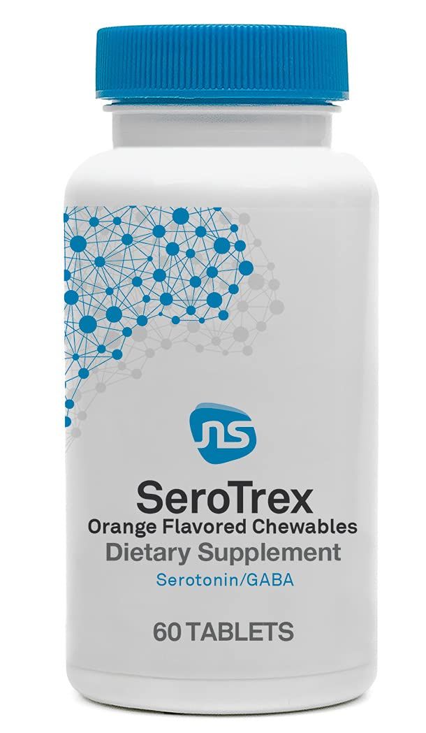 NeuroScience SeroTrex - Chewable 5-HTP with L-Theanine to Support Mood, Calm and Rest in Adults &amp; Children (60 Orange Flavor Chewable Tablets)