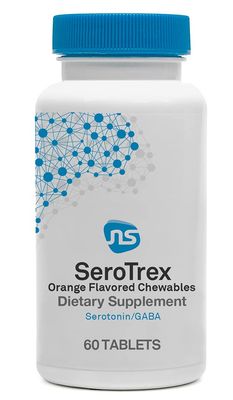 NeuroScience SeroTrex - Chewable 5-HTP with L-Theanine to Support Mood, Calm and Rest in Adults & Children (60 Orange Flavor Chewable Tablets)