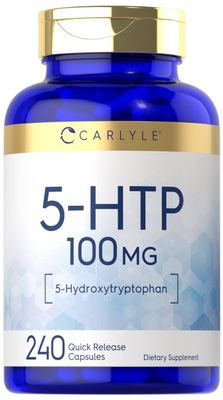 Carlyle 5HTP | 100mg | 240 Capsules | 5 Hydroxtryptophan | Non-GMO &amp; Gluten Free Supplement