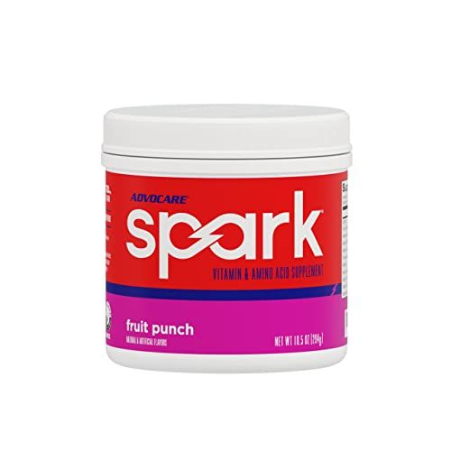 AdvoCare Spark Vitamin &amp; Amino Acid Supplement - Focus &amp; Energy Drink Powder Mix with Vitamin A, B-6, C &amp; E - Also Includes L-Carnitine &amp; L-Tyrosine - Fruit Punch, 10.5 oz