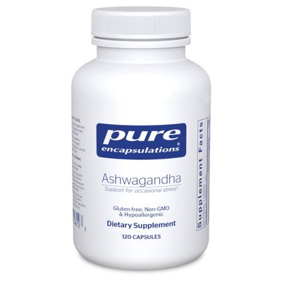 Pure Encapsulations Ashwagandha - 500 mg Ashwagandha Extract - Metabolism &amp; Stress Support - Immune Support - GMO Free &amp; Vegan - 120 Capsules