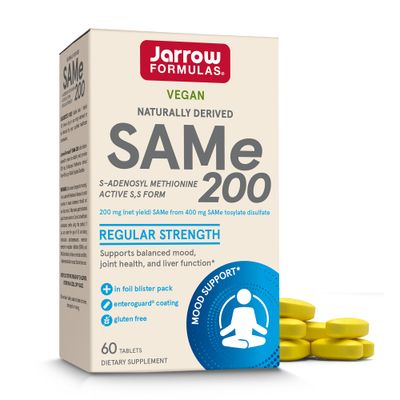 Jarrow Formulas SAMe 200 mg, Supports Joint Health, Liver Function, Brain Metabolism, 60 Tablets, Up To A 60 Day Supply