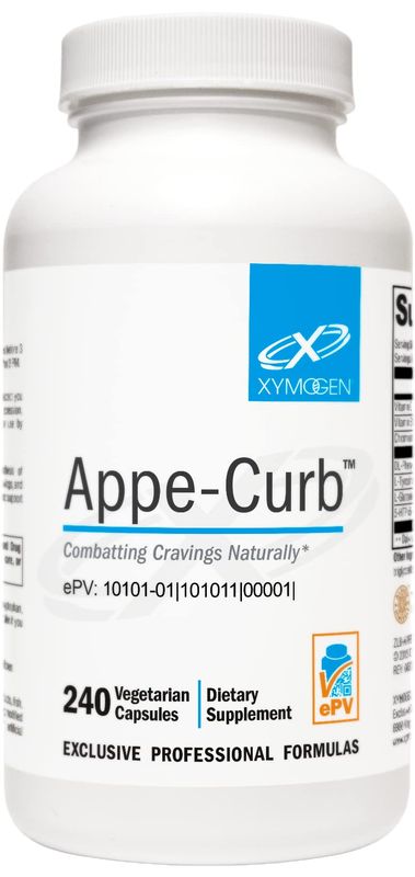 XYMOGEN Appe-Curb - Support to Help Combat Cravings - Chromium, DL-Phenylalanine, L-Glutamine, Vitamin B6 + 5-HTP for Healthy Metabolism, Mood &amp; Appetite Support (240 Capsules)