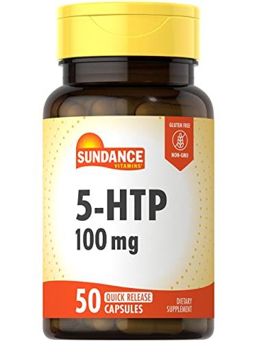 Sundance 5-HTP 100mg | 50 Capsules | 5 Hydroxtryptophan | Non-GMO &amp; Gluten Free Supplement