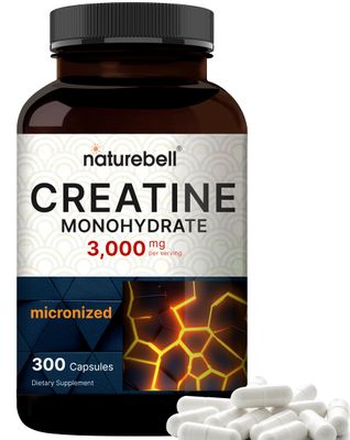 Creatine Monohydrate 3,000mg Per Serving, 300 Capsules - Micronized - Unflavored Creatine Pills - Support Pre Workout &amp; Healthy Muscle - Easily Absorbed, Easy to Swallow (50 Servings)