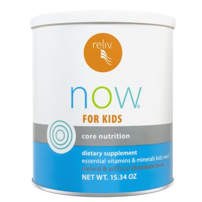 RELIV - Now for Kids - Nutritional Shake That Gives Kids Lasting Energy. Includes Essential Vitamins and Minerals with a Blend of Carbohydrates and Protein. 15 Servings - Chocolate