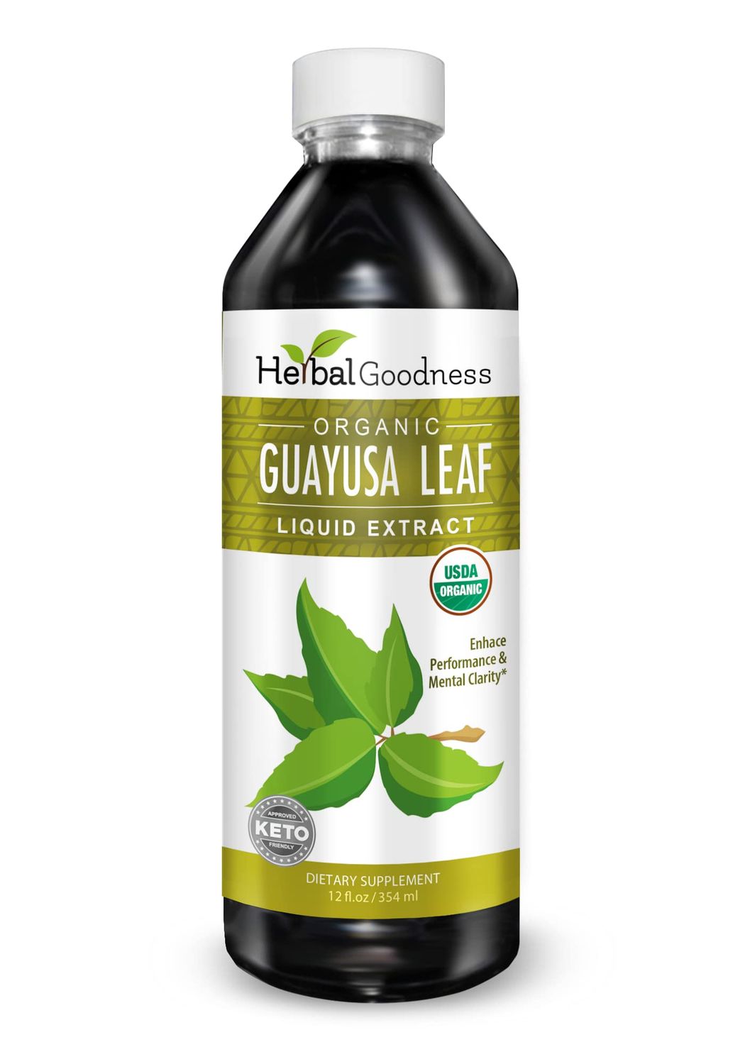 USDA Organic guayusa Loose Leaf Extract 12oz - Caffeine Extract Liquid guayusa Drink - for Increased Energy, Mood, Concentration, Immunity and Digestion - Natural Caffeine Energy Drink - Made in USA