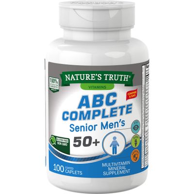 Nature&#39;s Truth Multivitamin for Men Over 50 plus | 100 Pills | ABC Complete | Non-GMO &amp; Gluten Free