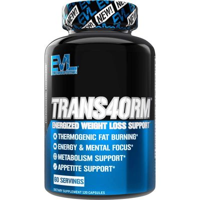 EVL Thermogenic Fat Burner Pills - Weight Loss Support and Fast Acting Energy Booster - Trans4orm Green Tea Fat Burner Pills, Metabolism Support, Appetite Support, Weight Loss Supplement (30 Servings)