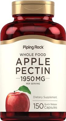 Piping Rock Apple Pectin Capsules 1950 mg | 150 Count | Dietary Supplement | Non-GMO, Gluten Free