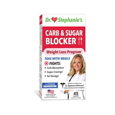 Pharmaganics Carb &amp; Sugar Blocker - Mega Dose of Berberine &amp; Gymnena Supplement - Take with Meals to Reduces Digested Carbs &amp; Weight