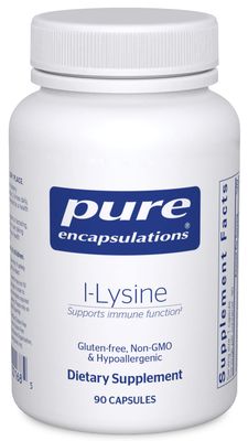 Pure Encapsulations L-Lysine - Essential Amino Acid Supplement for Immune Support &amp; Gum, Lip Health* - with L-Lysine HCl - 90 Capsules
