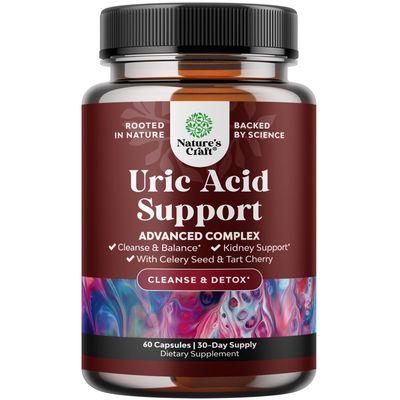 Vegan Uric Acid Cleanse and Detox - Daily Kidney Cleanse and Uric Acid Support for Adults - Tart Cherry Extract Capsules with Detox Cleanse Herbal Blend for Men and Women&#39;s Joints Kidneys and More