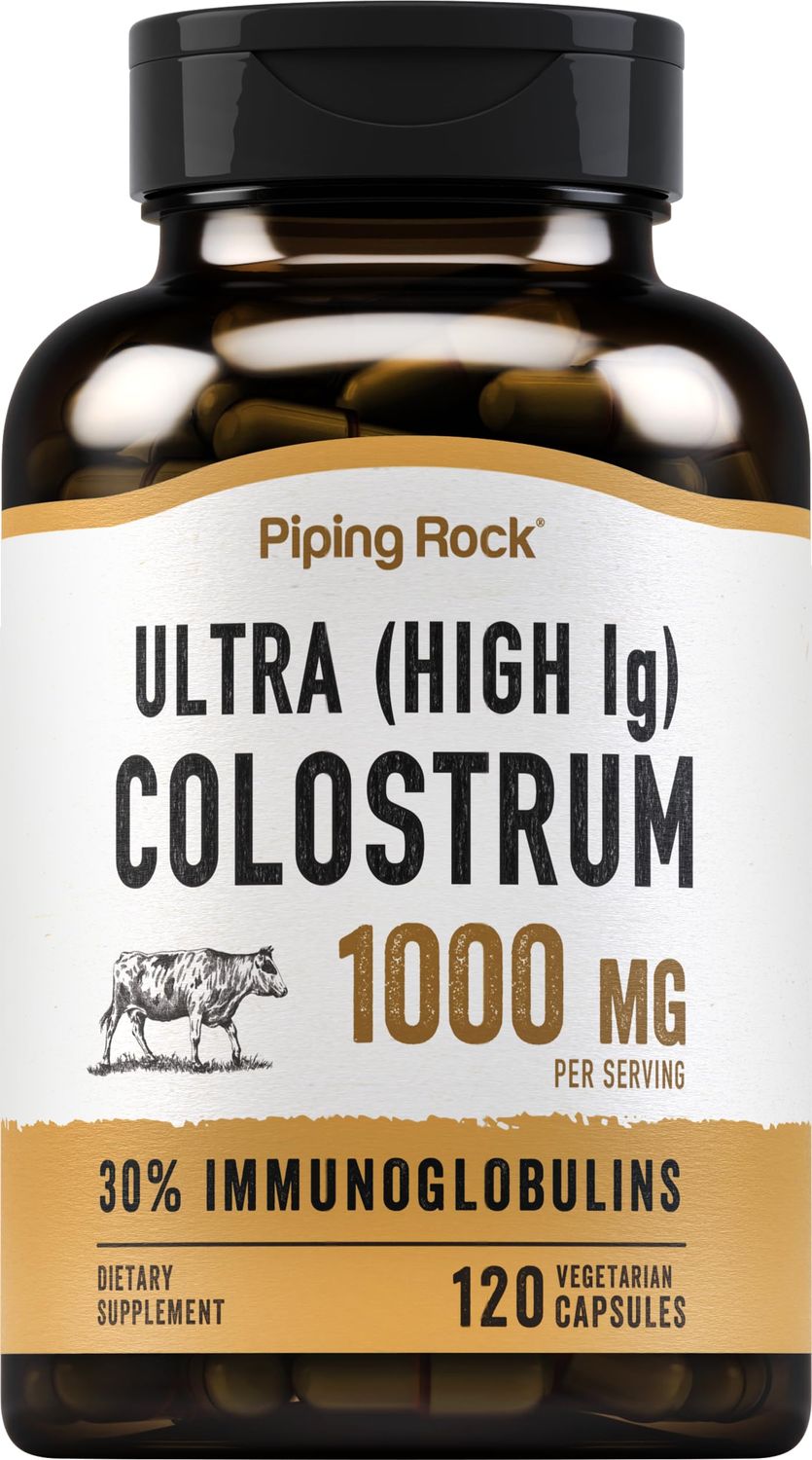 Piping Rock Colostrum Supplement | 1000 mg | 120 Capsules | Immunoglobulin | Non-GMO, Gluten Free