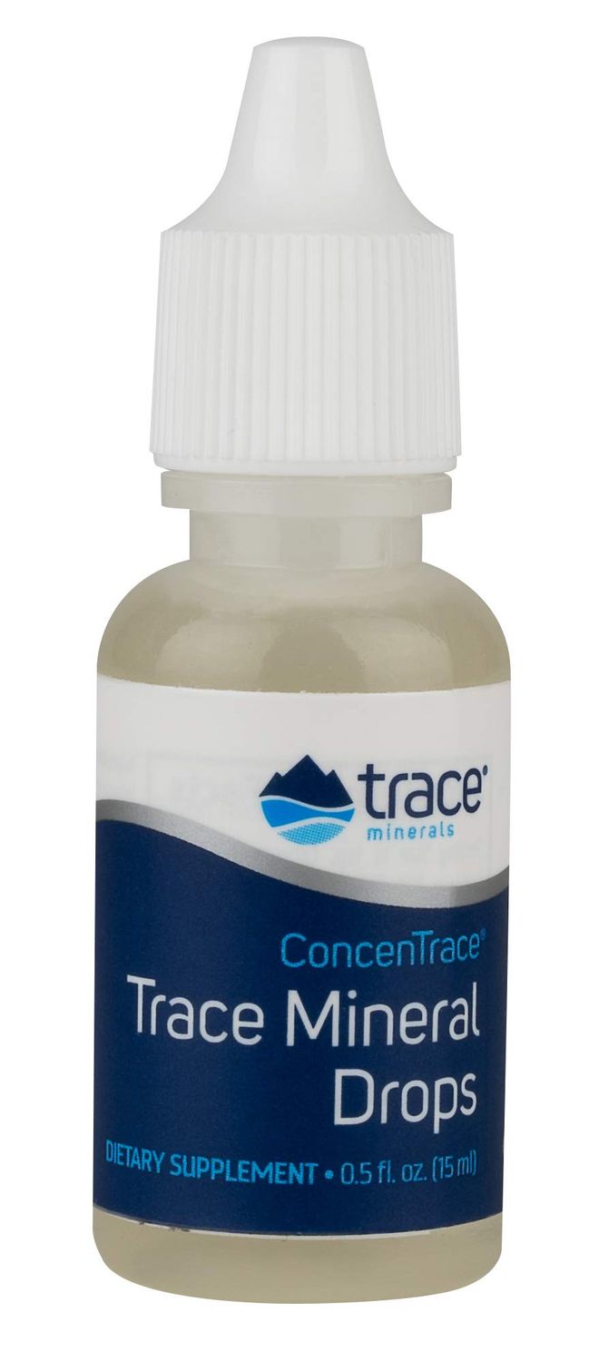 Trace Minerals ConcenTrace Drops | Full Spectrum Minerals | Ionic Liquid Magnesium, Chloride, Potassium | Low Sodium | Energy, Electrolytes, Hydration | 6 Day Supply, 0.5 fl oz (Pack of 1)