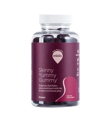 Santo Remedio, Entalla, Skinny Yummy Gummy, Nutritional Supplement, Gummy Fiber for Digestive Gut Support, 60 Fiber &amp; Prebiotic Gummies, Strawberry Flavor, 30 Servings
