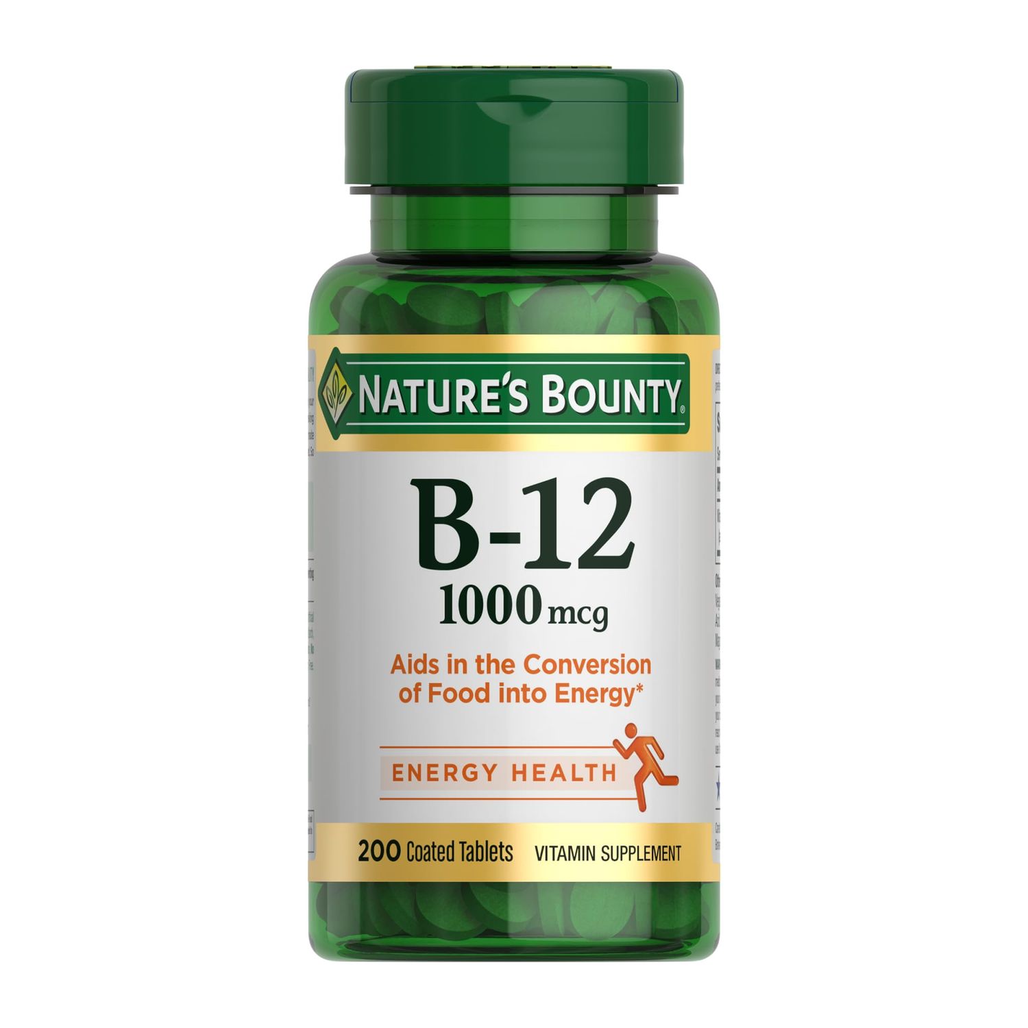 Nature&#39;s Bounty Vitamin B12, Supports Energy Metabolism, Tablets, 1000mcg, 200 Ct