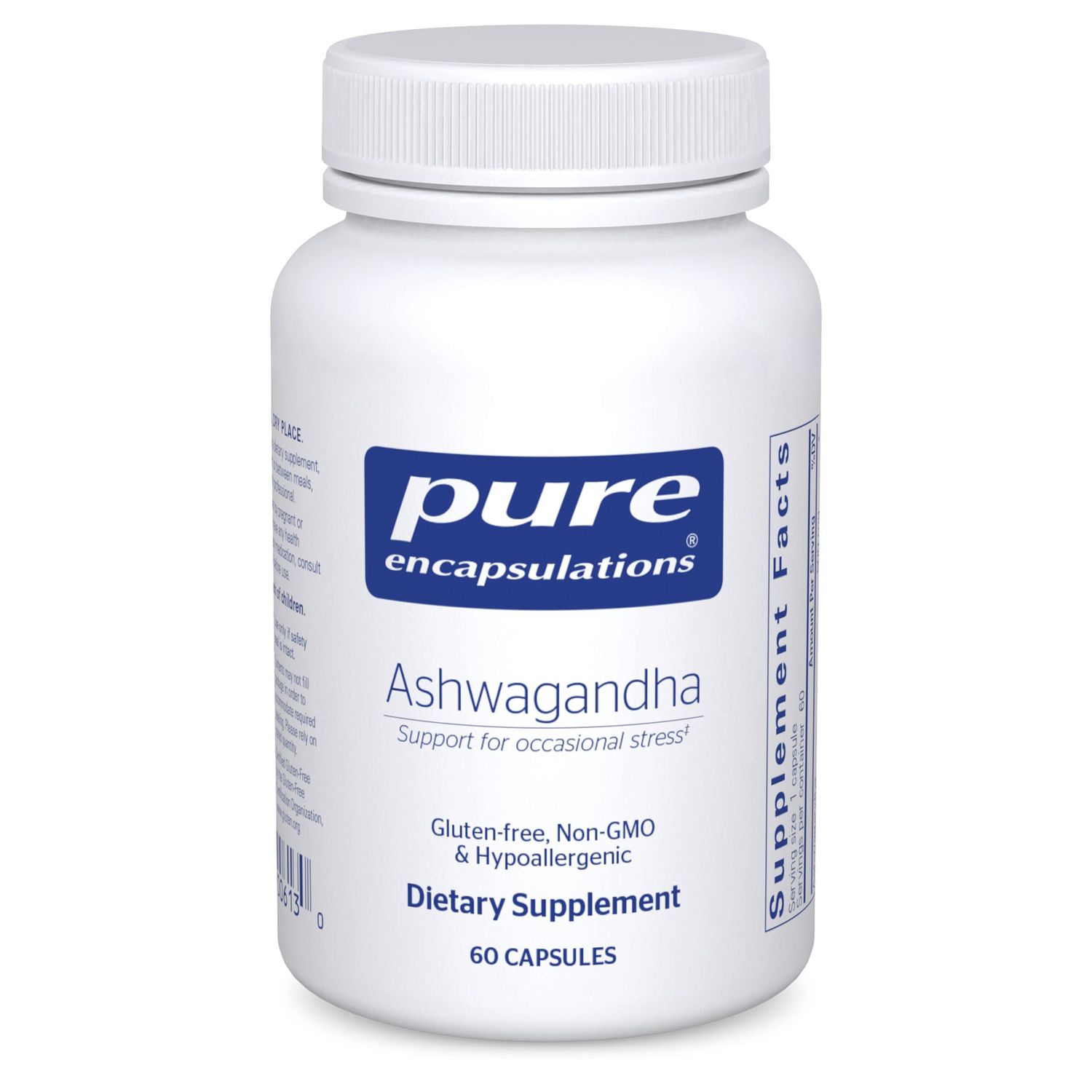 Pure Encapsulations Ashwagandha - 500 mg Ashwagandha Extract - Metabolism &amp; Stress Support - Immune Support - GMO Free &amp; Vegan - 60 Capsules