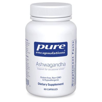 Pure Encapsulations Ashwagandha - 500 mg Ashwagandha Extract - Metabolism &amp; Stress Support - Immune Support - GMO Free &amp; Vegan - 60 Capsules