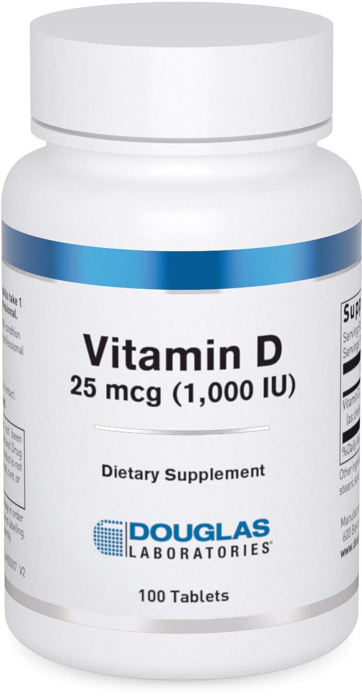 Douglas Laboratories Vitamin D 25 mcg (1,000 IU) - D3 Vitamin - For Immune Support, Bone Health &amp; Tooth Health* - D Vitamin as Cholecalciferol - 100 Tablets