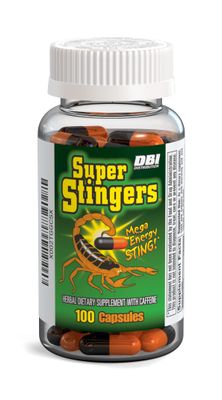 Super Stingers | Mega Energy Sting - 300mg Caffeine Pills with a Premium Herbal Blend (B6, B12, Iron, Guarana, Green Tea, Mate&#39; Extract and Asian Ginseng Root) - 100ct Bottle