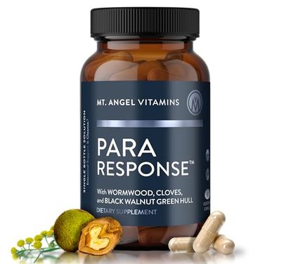 Mt. Angel Vitamins - para Response | Intestinal Health Support, Digestive Aid| Black Walnut Wormwood | Non-GMO, Vegan, 60 Vegetarian Capsules