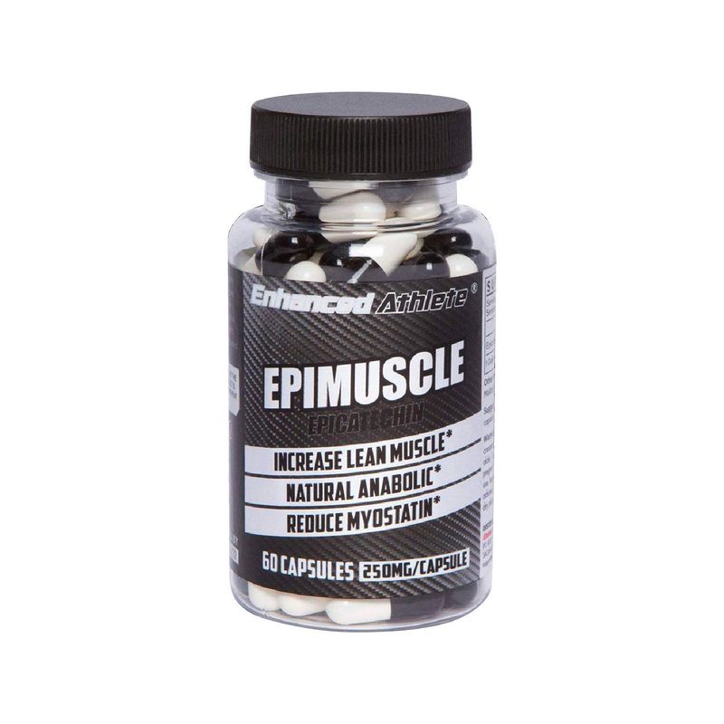 Enhanced Athlete Epimuscle - Natural Anabolic, Increase Lean Mass, Reduce Myostatin, 250mg Pure Epicatechin/ 60 Capsules