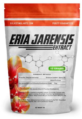 ERIA JARENSIS Extract - Bulk Powder 10 Grams 133 Servings - New Pea Supplement  New Stimulant and NOOTROPIC  Increase Focus Energy Cognitive Performance - Scoop Included