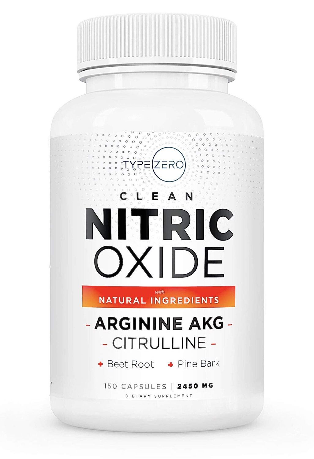 Type Zero Nitric Oxide 6X Booster, 150 Veggie Capsules - Natural Supplement - Beetroot, Arginine AKG, Citrulline, Pine Bark, Garlic &amp; VIT C | #1 Nitric Oxide Pills for Men, Nitrous Oxide Blood Flow