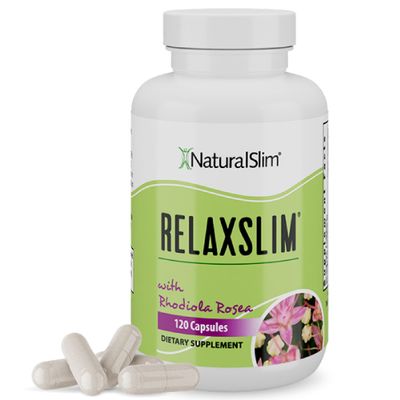 NaturalSlim Relaxslim Rhodiola Rosea &amp; Adaptogenic Herb for Brain, Mood, Metabolism, Tension &amp; Energy Support Supplement - 21 Different Natural Compounds Help Control Appetite - 120 Capsules