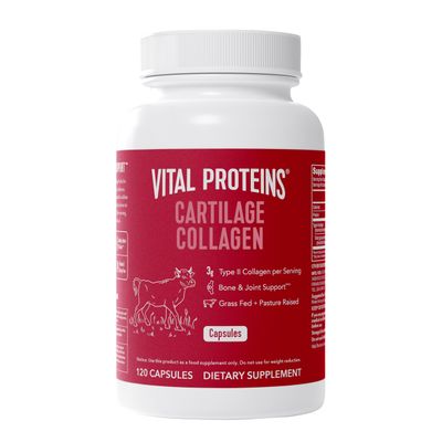 Vital Proteins Cartilage Collagen Pills, Type II Collagen &amp; Chondroitin Sulfate Supplement for Recovery &amp; Healthy Hair, Skin, Nails and Joints - 750 mg Serving with 120 Capsules