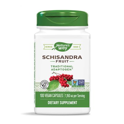 Nature&#39;s Way Schizandra Capsules, Fruit, 100 Count (Pack of 2)