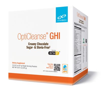 XYMOGEN OptiCleanse GHI Detox Gut Cleanse - Vegan Protein Powder with Liquid Vitamins for Digestive Health, Immmune Support + Liver Support - Sugar Free and Gluten Free - Creamy Chocolate (10 Packs)