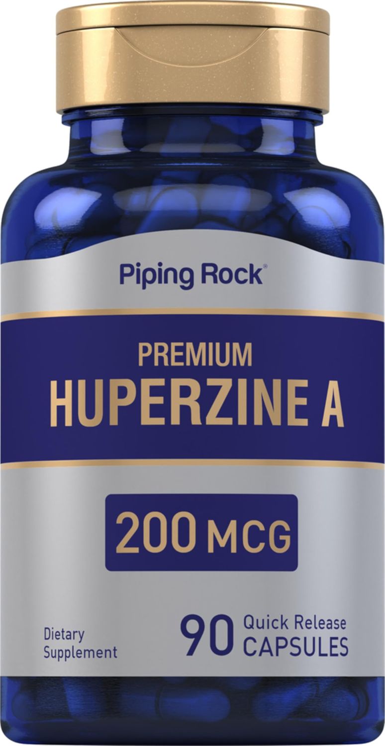 Piping Rock Huperzine A Supplement | 200mcg | 90 Capsules | Non-GMO, Gluten Free