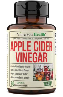 Apple Cider Vinegar Capsules - 1300mg Pure Apple Cider Vinegar Pills with Acetic Acid for Daily Detox Cleanse &amp; Healthy Digestion. Apple Cider Vinegar Supplements Made in USA. Non-GMO. 60 ACV Capsules