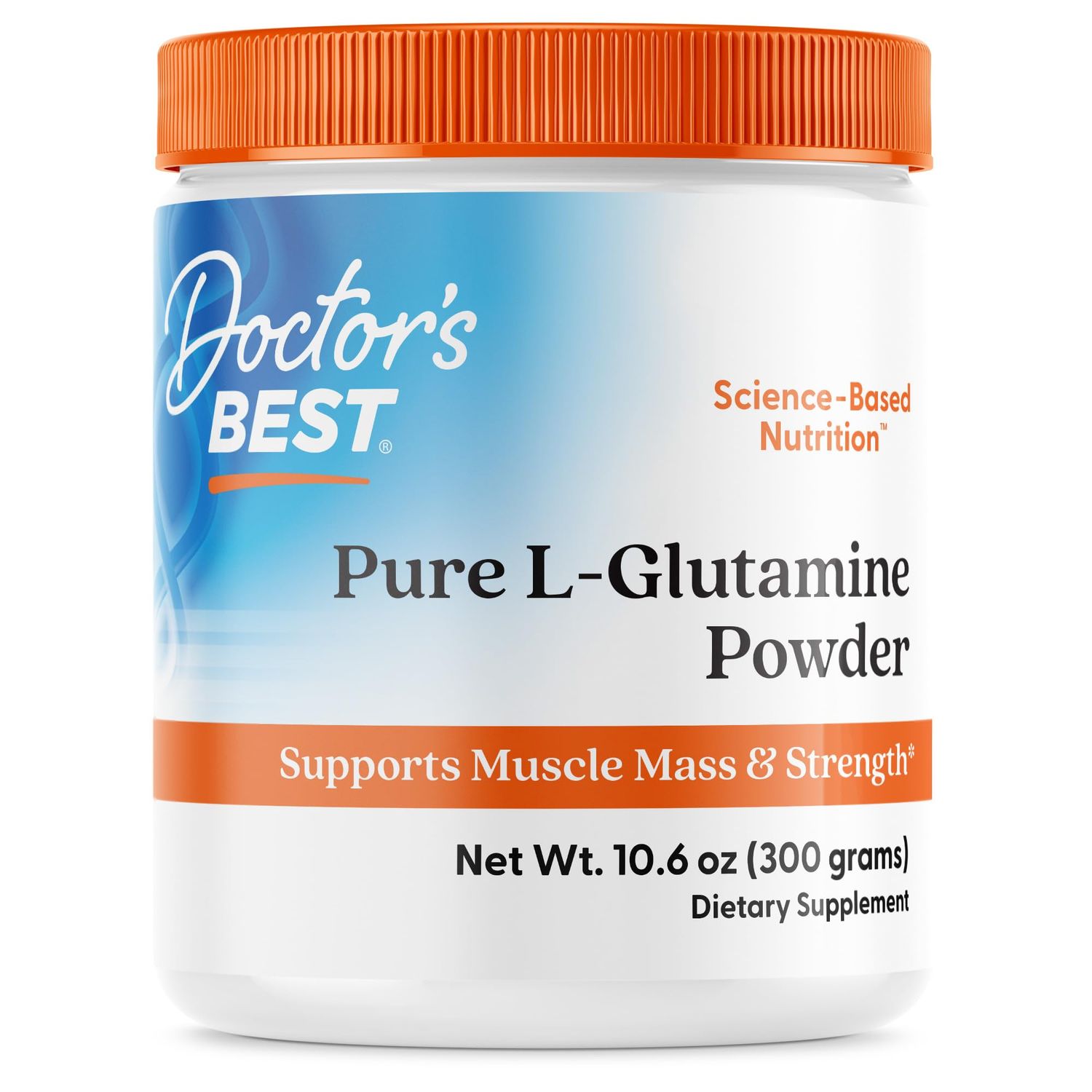 Doctor&#39;s Best Pure L-Glutamine Powder, Supports Muscle Mass, Strength &amp; Post-Workout Recovery, Amino Acid, 300g