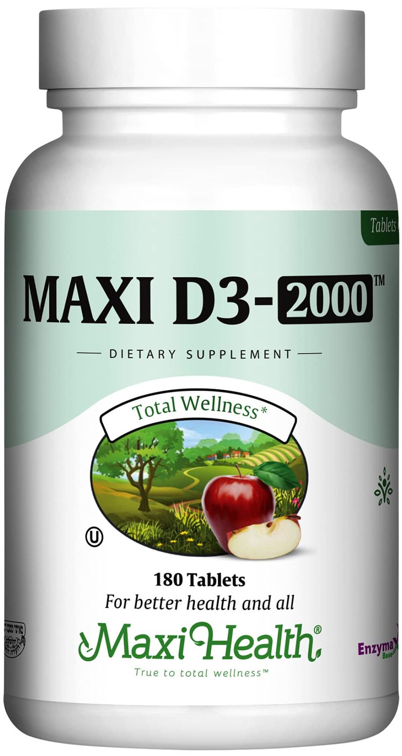 Kosher Vitamin D3 2000IU - Highly Absorbable Vitamin D Supplements for Healthy Immune Response, Calcium Absorption, Teeth &amp; Bone Health - VIT D3 Vitamin 2000 IU - Vitamin D 3 - VIT D 3-180 Tablets