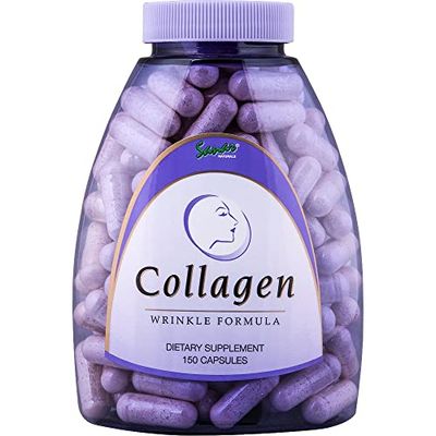 Sanar Naturals Collagen Pills with Vitamin C, E - for Hair, Skin, Nails, Joint Health, Reduce Wrinkles - Hydrolyzed Collagen for Women &amp; Men, Collagen Supplement, 150 Capsules