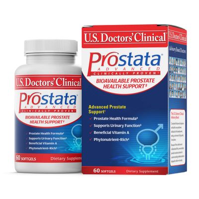 U.S. Doctors Clinical Prostata Advanced Bioavailable Prostate Health Support with Saw Palmetto, Lycopene, &amp; Vitamin A for Urinary Function and Relief from Discomfort (1 Month Supply - 60 Softgels)