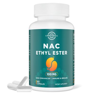 N-Acetyl Cysteine Ethyl Ester 100mg - More Absorption Than 1000mg NAC - with Glycine 600mg - Benefit Glutathione - Good for Immune System &amp; Antioxidant for Adults, NACET ( 60 Capsules - 1 Pack)