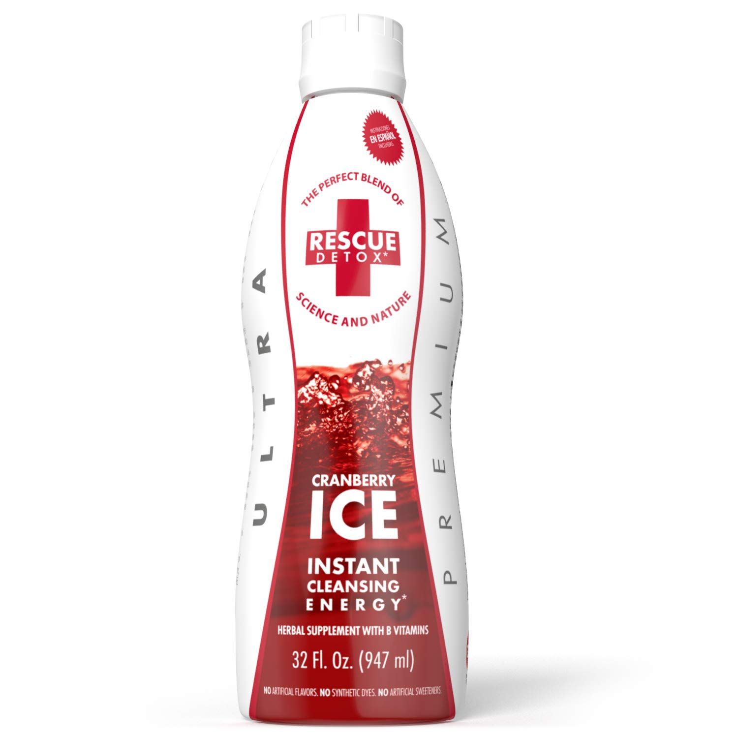 Rescue Detox ICE - Cranberry Flavor - 32oz | Works in 90 Minutes Up to 5 Hours