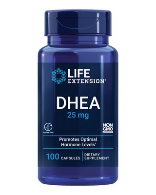 Life Extension DHEA 25 mg - Supplement for Hormone Balance, Immune Support, Sexual Health, Bone &amp; Cardiovascular Health and Anti-Aging and Mood Support - Gluten-Free, Non-GMO - 100 Capsules